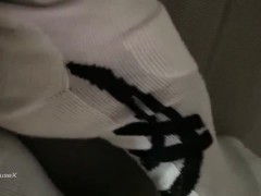 Little Asics White Socks Small Feet Toe Wiggling Preview