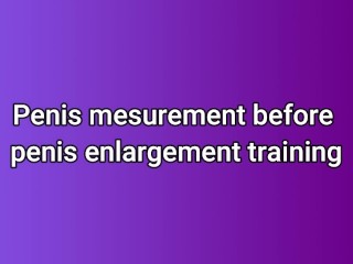 Dick Measurement before Penis Enlargement Training + Bonus Clip