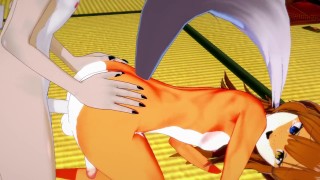 Yaoi Hentai 3D Shiro Dog & Naru Fox Sex In A Japanese Room