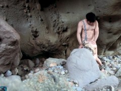 Cave woman comes for sex and gets fucked in all her holes