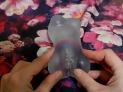 ASMR ? Playing with new Toys: Horse Dildo inside Vagina of Little Demon (WITHOUT MUSIC)