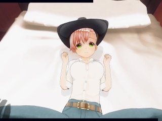 3D HENTAI POV Cowboy girl agreed to have sex while parents are not at home