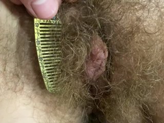 60fps, brush, point of view, hairy teen