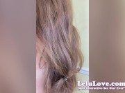 Preview 6 of Naked babe with hair to her ass shakes it and puts it up and down with hairplay JOI - Lelu Love
