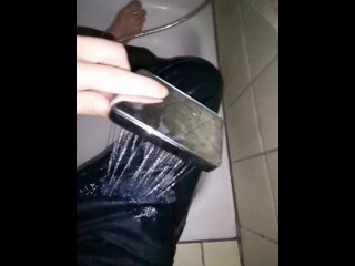 Shower in jeans