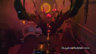 Spirits In The Playroom Witnesses A Rubber Guy Performing Solo Fucking And Sucking Machines