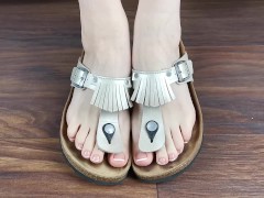 Hot foot teasing with *DIRTY TALK* in my horny sandals *TRAILER* - Leyla Lovegood
