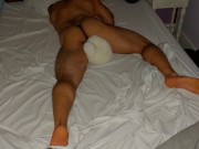 Preview 6 of Stuffed Toy Humping - sexy legs - 3 days of cum - Fully Satisfied Orgasm - muscle -