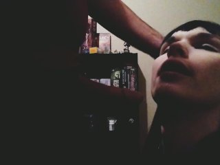 Goth Trans Girl Gets Face Fucked
