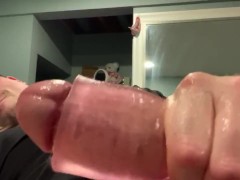 Sexy Dad jerkin off until cumming edging solo