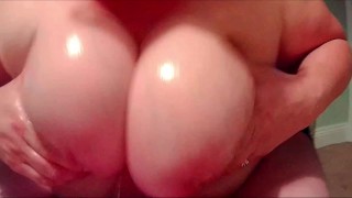 Slow Motion Oiled Huge Breasted Tit Wank