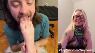 Choker Gets Aroused By Smelly Ticklish Foot Worship