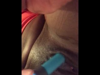 ebony, female orgasm, old young, vertical video