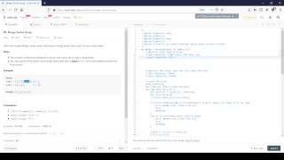 Revisão do Mesclar Sorted Array (substituição) - Javascript