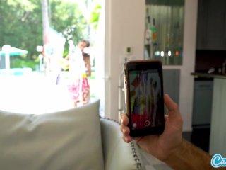 Paige Bangs Step Brother for Help with Chores