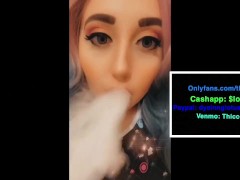 Emo Punk Girl Vaping Thick Rips Blow Out Step Sis Cuck