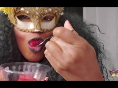 Goddess Nia Sensually Eats Watermelon Trailer