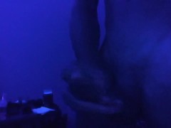 Muscular Man Cums Huge Load In The Blacklight!