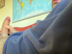 Guy Jerking Off His Big Fatty Cock 