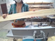 Preview 3 of Floating Metal Table part 4p3.2 - Woodworking Day 3 short cut 2 (music June Girl)