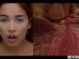 Real Life Hentai - Huge Labia Latino girl get cumflation by aliens - full of cum