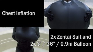 WWM - Full Zentai Suit Chest Inflation