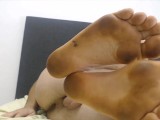 Hot stud's sexy dirty feet