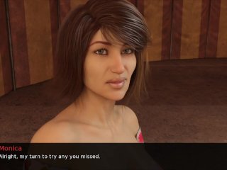 visual novel game, big ass, brunette, big tits