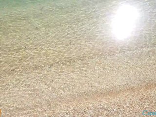 OMG STRANGER CUM IN MY PANTIES ON THE BEACH