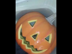Piss in the pumpkin's mouth