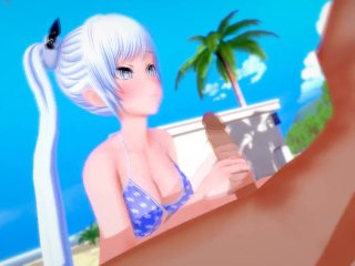 RWBY - Sex_with Weiss Schnee - Hentai - Footjob Blowjob