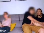 Preview 3 of Too excited, this horny couple can't stop fucking hard when the young roomate beside sees them