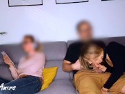 Preview 4 of Too excited, this horny couple can't stop fucking hard when the young roomate beside sees them