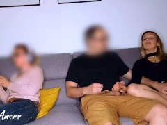 Video Too excited, this horny couple can't stop fucking hard when the young roomate beside sees them