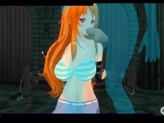 nami tits one piece, one piece, cm3d2 hentai, nami hentai