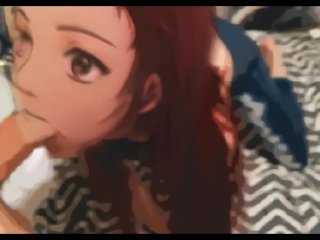 blowjob, anime, snapchat girl, real life anime