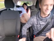 Preview 2 of STOP THE CAR and EAT MY PUSSY!!! Licking and Pounding on the Back Seat - MrPussyLicking