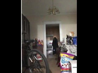 Pole humping WITH LOTION on myshiny spandex