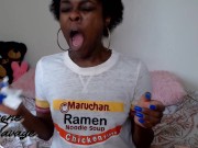Preview 6 of Ebony girl Burping, Nose blowing, and Yawning Fetish Content by Simone Savage- teaser