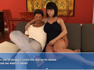 cuckold couple, big boobs, cheating wife, parody