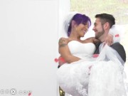 Preview 1 of GenderX - TS Foxxy Butt Fucked On Her Wedding Night