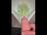 SOFT UNCUT COCK PISSING IN URINAL