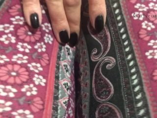 In tight pants rubbing my pussy and ass! Then opening my legs and playing!