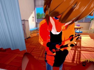 Furry Yaoi Hentai 3D - Horse Luis (Horse) & Naru (Fox) Sex in the nursing