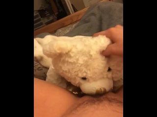 TEDDY BEAR LICKSMY PUSSY TO ORGASM!