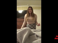 Video Step-Sister Walks in on You Jerking Your Small Cock and Helps!
