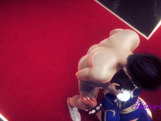 Street Figther Hentai3D - Chun-Li, Cum in Her Mouth