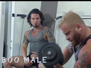 Taboomale - Hot Tattooed Jock Archer Croft had a Crazy Moment with Riley Mitchel at Gym