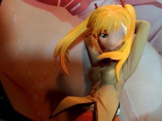 金髪ツインテール美少女JKフィギュアぶっかけ顔発射オナニー【スクールランブル沢近愛理】