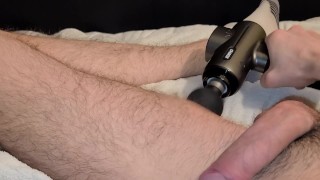 Hunk Uses Uncut Cock To Massage Muscles